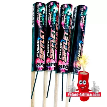 12 Fusées Sifflets Couleurs