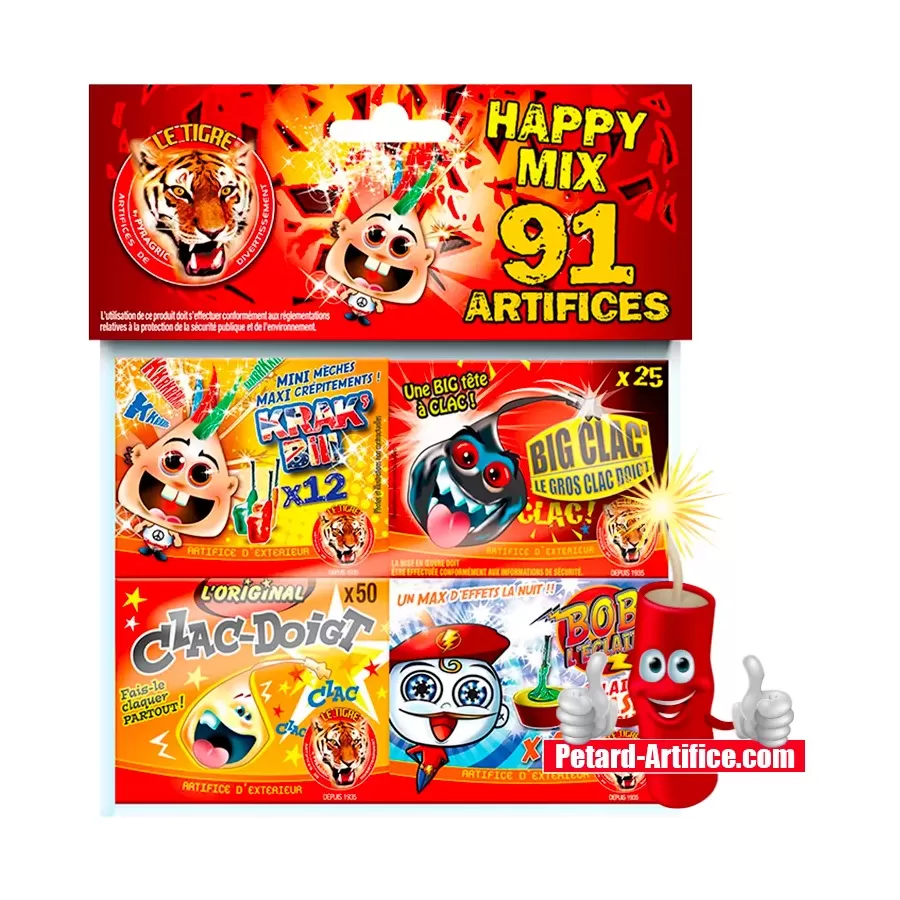 Bag of 91 Artifices Happy Mix