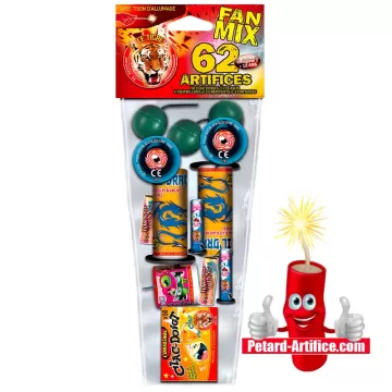 Sachet 62 Artifices Fan Mix