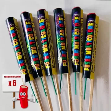 6 Fusées Multicolores