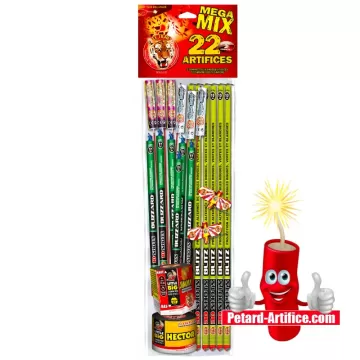 Sachet 22 Artifices Mega Mix