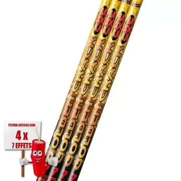 Lot de 4 Chandelles - Golden Crack