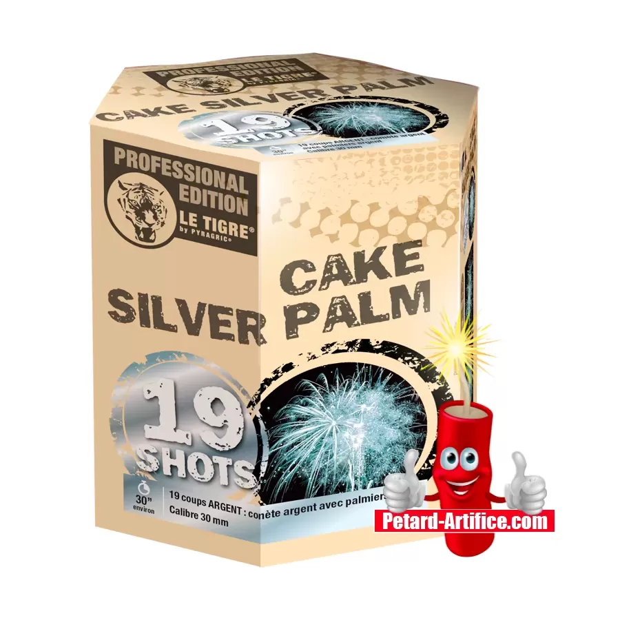 Cake Silver Palm Fireworks