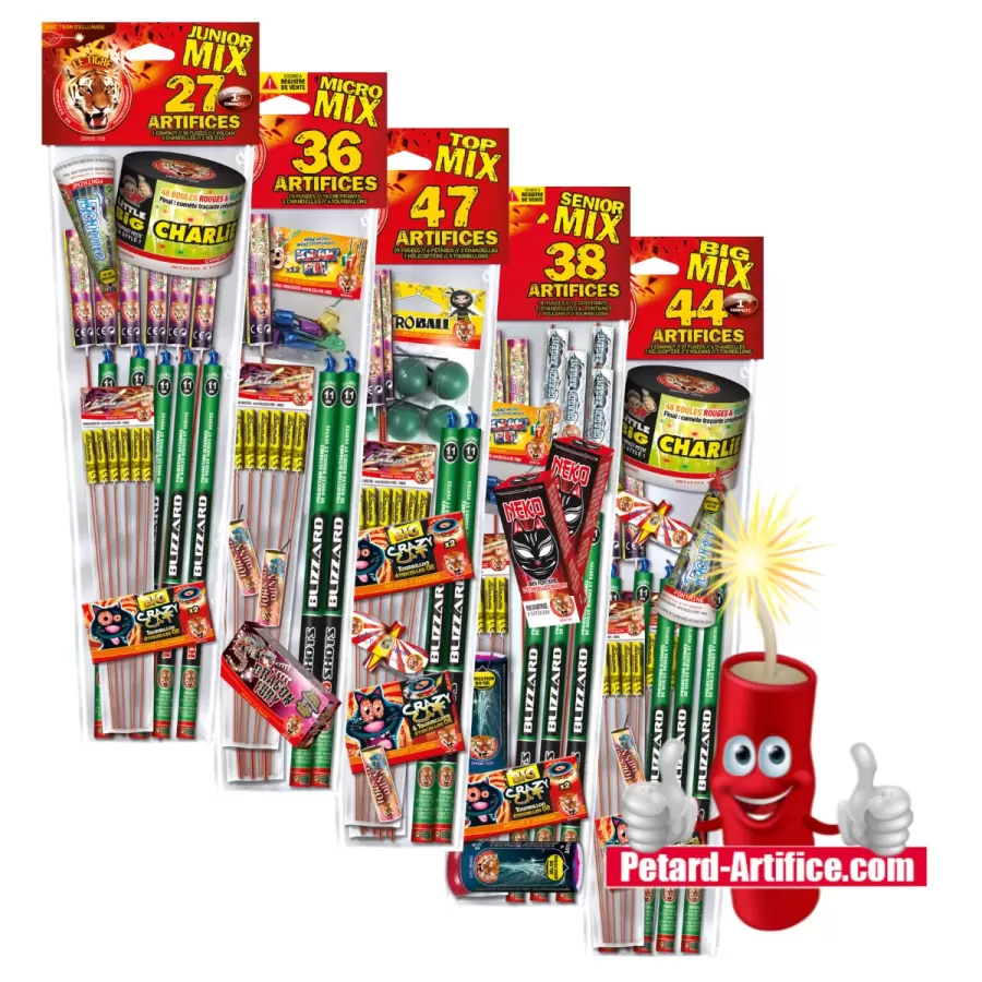 Family Firecrackers and Fireworks Pack - 20% Off, 192 Fireworks