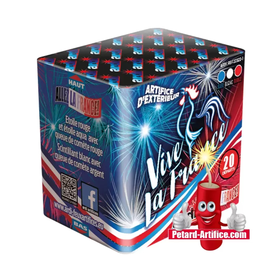 Vive la France Feuerwerk - 16 Schüsse