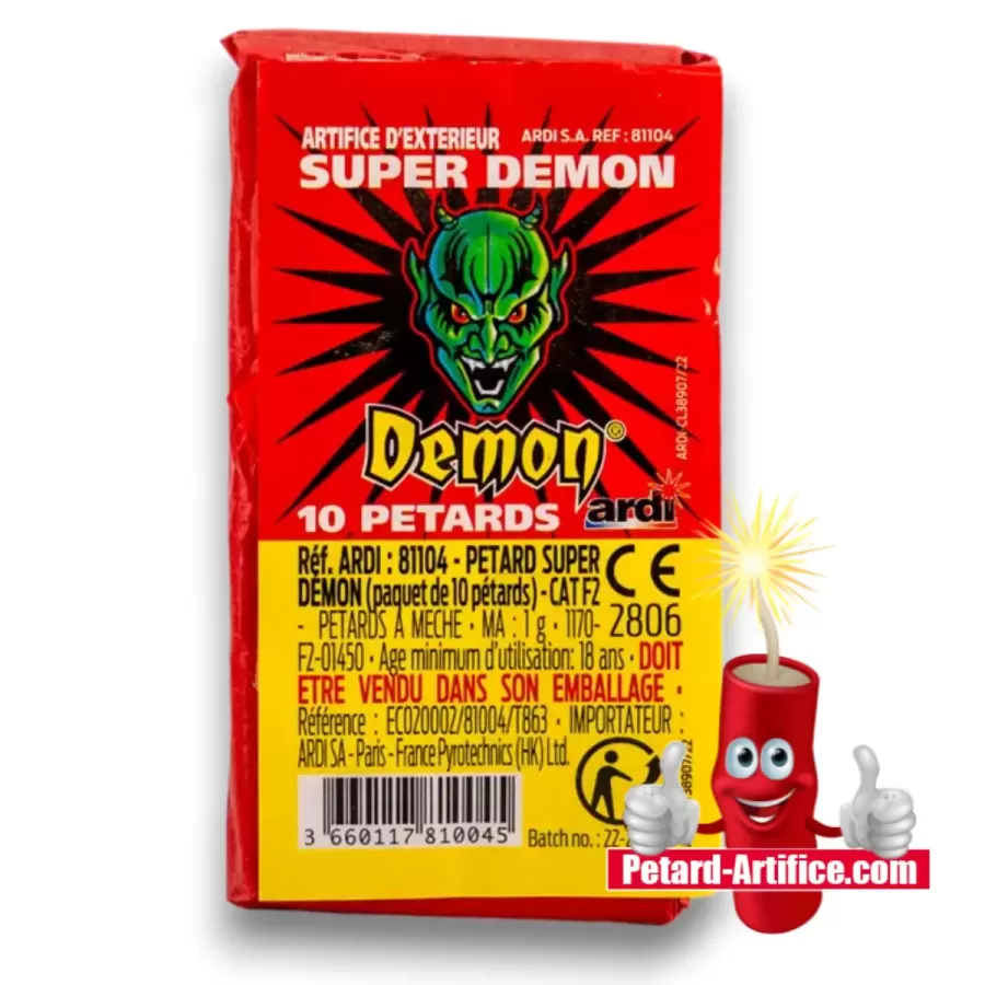 Super Demon Firecrackers ARDI - Pack of 10