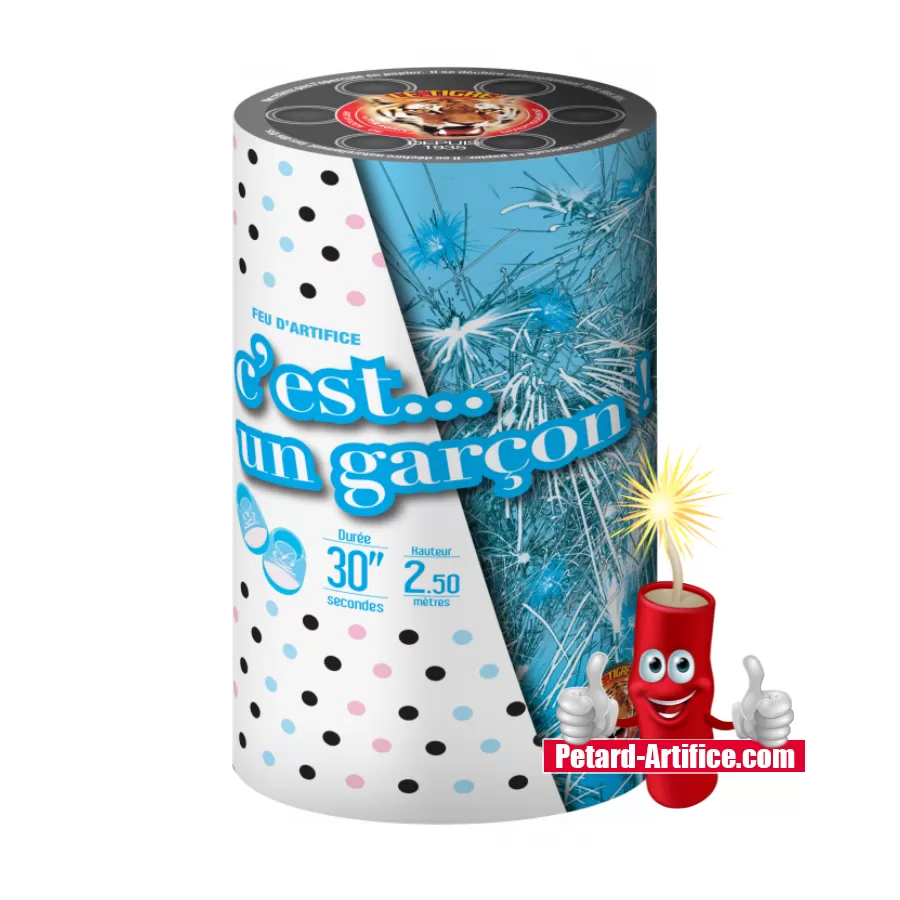 Fuoco d’artificio Baby Shower Blu